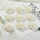 20pcs/lot 31mm Round Shape Beaded Flower DIY Jewelry Earring/Hair Accessory