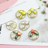 20pcs Beads Dolls Geometry Alloy Locket Charms DIY Jewelry