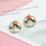 20pcs Beads Dolls Geometry Alloy Locket Charms DIY Jewelry