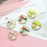 20pcs Beads Dolls Geometry Alloy Locket Charms DIY Jewelry