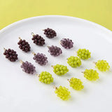 20pcs Resin Grape Shape Beads Charms DIY Earring Pendant Accessory