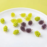 20pcs Resin Grape Shape Beads Charms DIY Earring Pendant Accessory