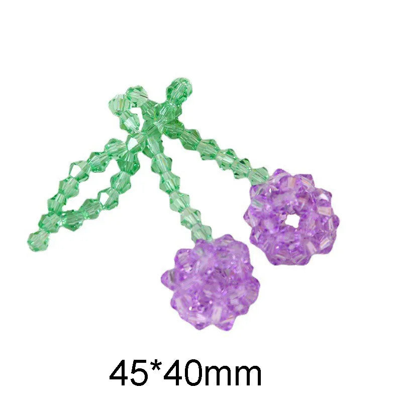 Cherry Bead Charms DIY Jewelry Earring Accessory