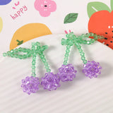 Cherry Bead Charms DIY Jewelry Earring Accessory