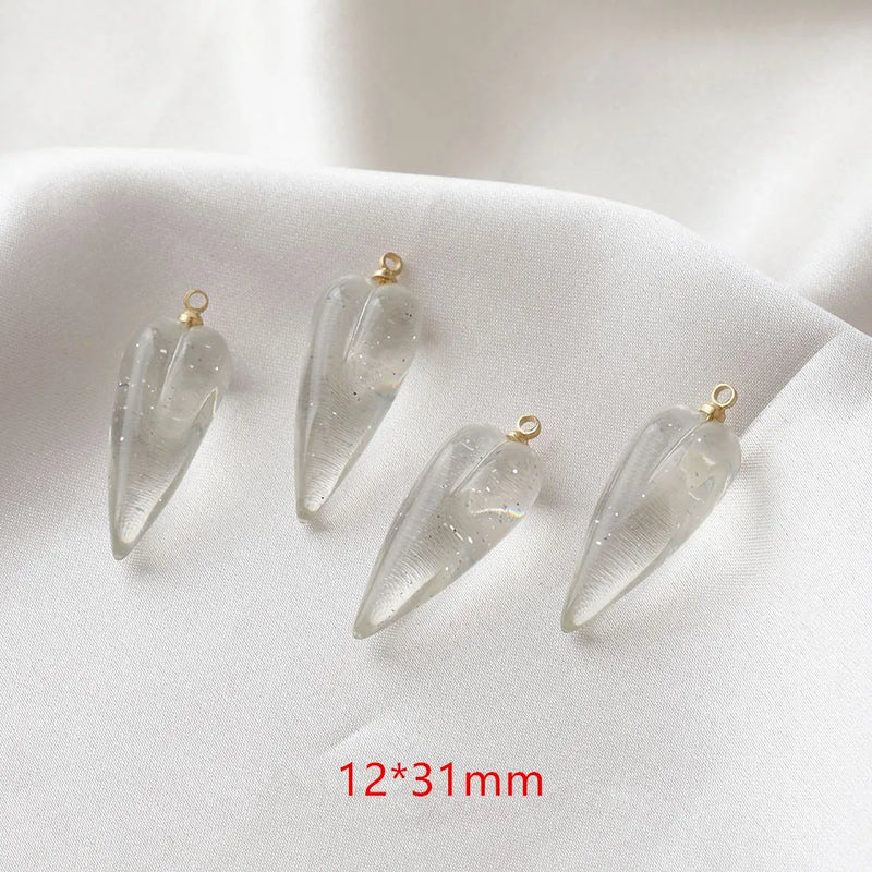20pcs Cartoon Resin Hearts Charms DIY Jewelry Earrings Pendants