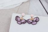 Polyester Flowers Shape Charms for DIY Earrings Pendants
