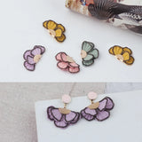 Polyester Flowers Shape Charms for DIY Earrings Pendants