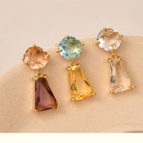 20pcs Trapezoid Shape Copper Locket Charms for DIY Earring Jewelry