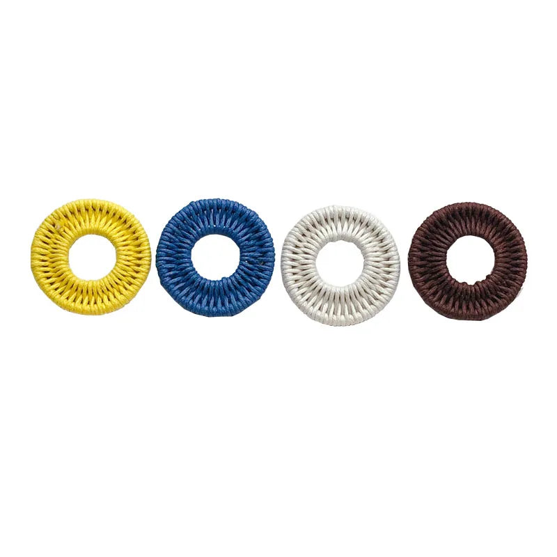 Hemp/Linen Thread Winding Decoration Rounds DIY Jewelry Earring