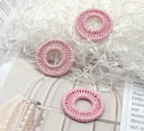 Hemp/Linen Thread Winding Decoration Rounds DIY Jewelry Earring