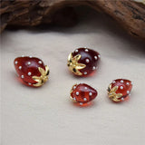 20pcs 3D Strawberry Acrylic Beads DIY Jewelry Accessory