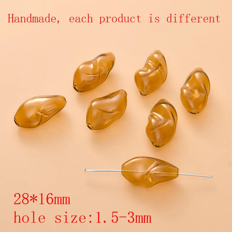 Irregular Shape Glass Beads Lot for DIY Jewelry, Earrings, Garments - 20pcs