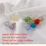 20pcs/lot Stripe Pattern Glass Beads DIY Jewelry Earring Pendant