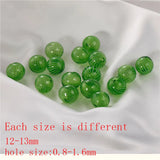 20pcs/lot Stripe Pattern Glass Beads DIY Jewelry Earring Pendant