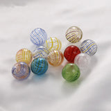 20pcs/lot Stripe Pattern Glass Beads DIY Jewelry Earring Pendant
