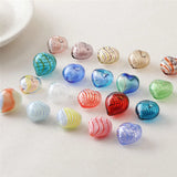 20pcs/lot Cartoon Hearts Glass Beads DIY Jewelry Earring Pendant Accessory