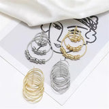 Geometry Polygon Copper Floating Locket Charms DIY Jewelry Earring Accessory