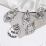 Geometry Polygon Copper Floating Locket Charms DIY Jewelry Earring Accessory