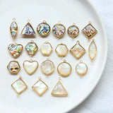 20pcs/lot Shell Decoration Copper Charms for DIY Jewelry