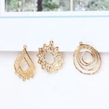 Copper Floating Locket Charms - 20pcs/lot Geometry Rounds/Flowers/Leaves Shape