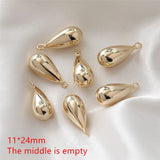 Geometry Water Drop Copper Locket Charms DIY Jewelry Pendant