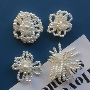 Cream Beads Decoration Flowers Shape DIY Jewelry Earring/Garment/Hair Accessory