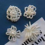 Cream Beads Decoration Flowers Shape DIY Jewelry Earring/Garment/Hair Accessory