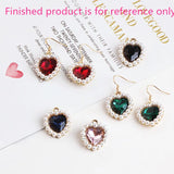 20pcs/lot Hearts Shape Alloy Pearl Inlay Charms DIY Jewelry Making Accessory