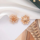 Zircon Cartoon Flowers Shape Copper Floating Locket Charms