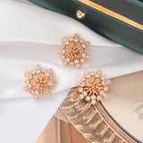 Zircon Cartoon Flowers Shape Copper Floating Locket Charms