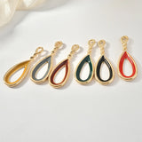 Geometric Water Drop Floating Locket Charms DIY Earring Accessory