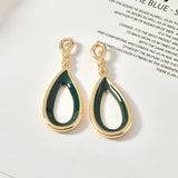 Geometric Water Drop Floating Locket Charms DIY Earring Accessory