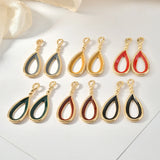Geometric Water Drop Floating Locket Charms DIY Earring Accessory