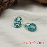 30pcs Dried Flowers Core Resin Beads DIY Jewelry Earring Accessory