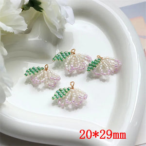 Beads Decoration Weave Flowers Charms DIY Jewelry Earring Accessory