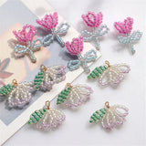 Beads Decoration Weave Flowers Charms DIY Jewelry Earring Accessory