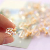 Copper Wire Weave Glass Beads Locket Charms DIY Jewelry Accessory