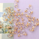 Copper Wire Weave Glass Beads Locket Charms DIY Jewelry Accessory