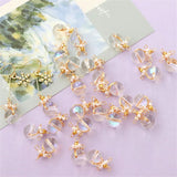 Copper Wire Weave Glass Beads Locket Charms DIY Jewelry Accessory