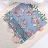 Geometric Flower/Heart/Round Resin Charms DIY Jewelry Pendants