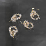30pcs Transparent Beads Rounds Shape Copper Charms DIY Jewelry