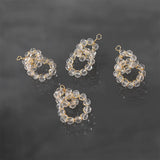 30pcs Transparent Beads Rounds Shape Copper Charms DIY Jewelry
