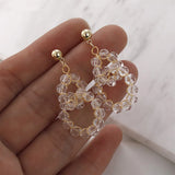 30pcs Transparent Beads Rounds Shape Copper Charms DIY Jewelry
