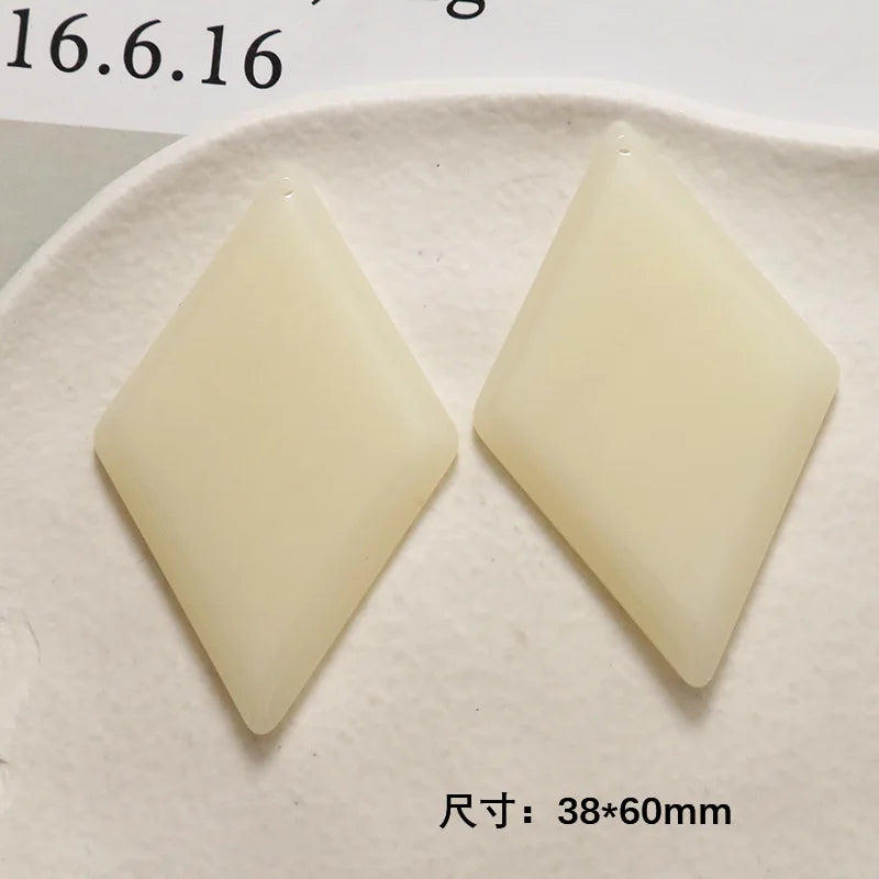 40pcs Resin Rhombus Beads 38*60mm DIY Jewelry Earring/Pendant Accessory