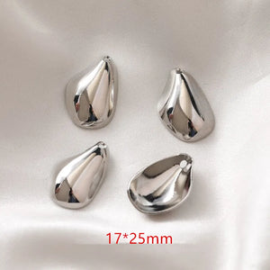 40pcs/lot Irregular Water Drop Copper Charms for DIY Jewelry Earring