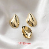 40pcs/lot Irregular Water Drop Copper Charms for DIY Jewelry Earring