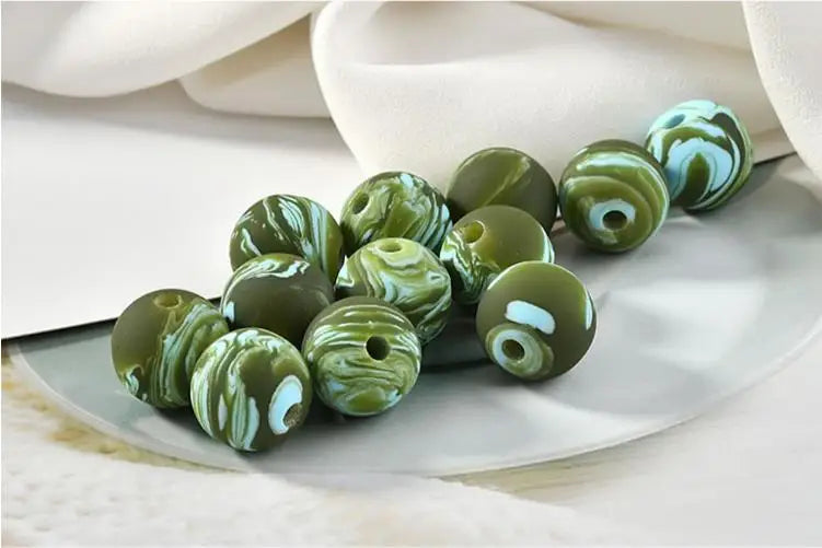 50pcs/lot 16mm Round Resin Beads Earrings/Necklace Charms DIY Jewelry Accessory