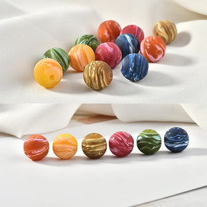 50pcs/lot 16mm Round Resin Beads Earrings/Necklace Charms DIY Jewelry Accessory