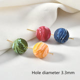 50pcs/lot 16mm Round Resin Beads Earrings/Necklace Charms DIY Jewelry Accessory