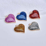 50pcs Heart Shape Alloy Floating Locket Charms DIY Jewelry Earrings Pendants